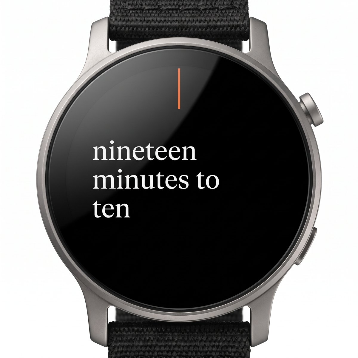 Face option: time in words